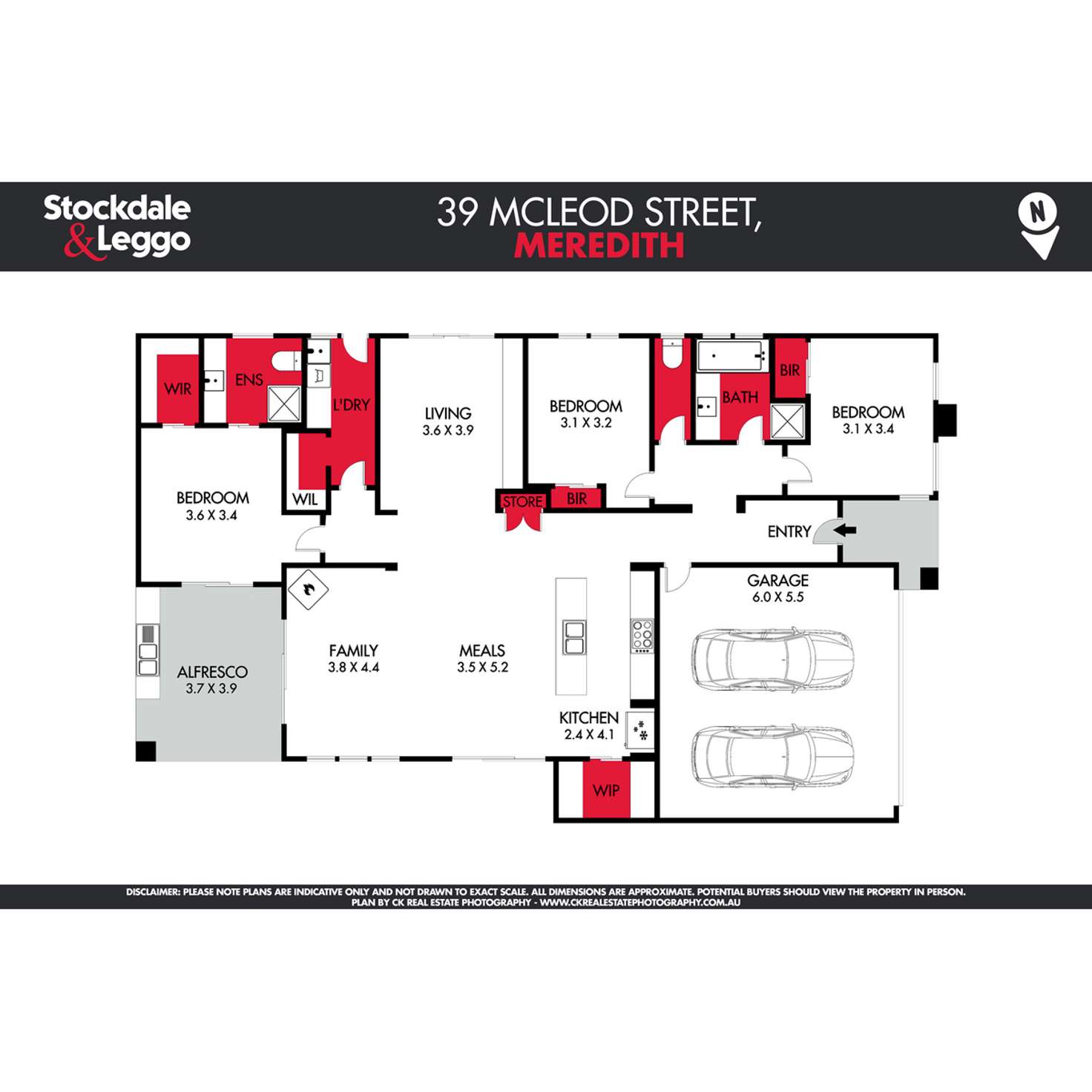 Floorplan of Homely house listing, 39 McLeod Street, Meredith VIC 3333