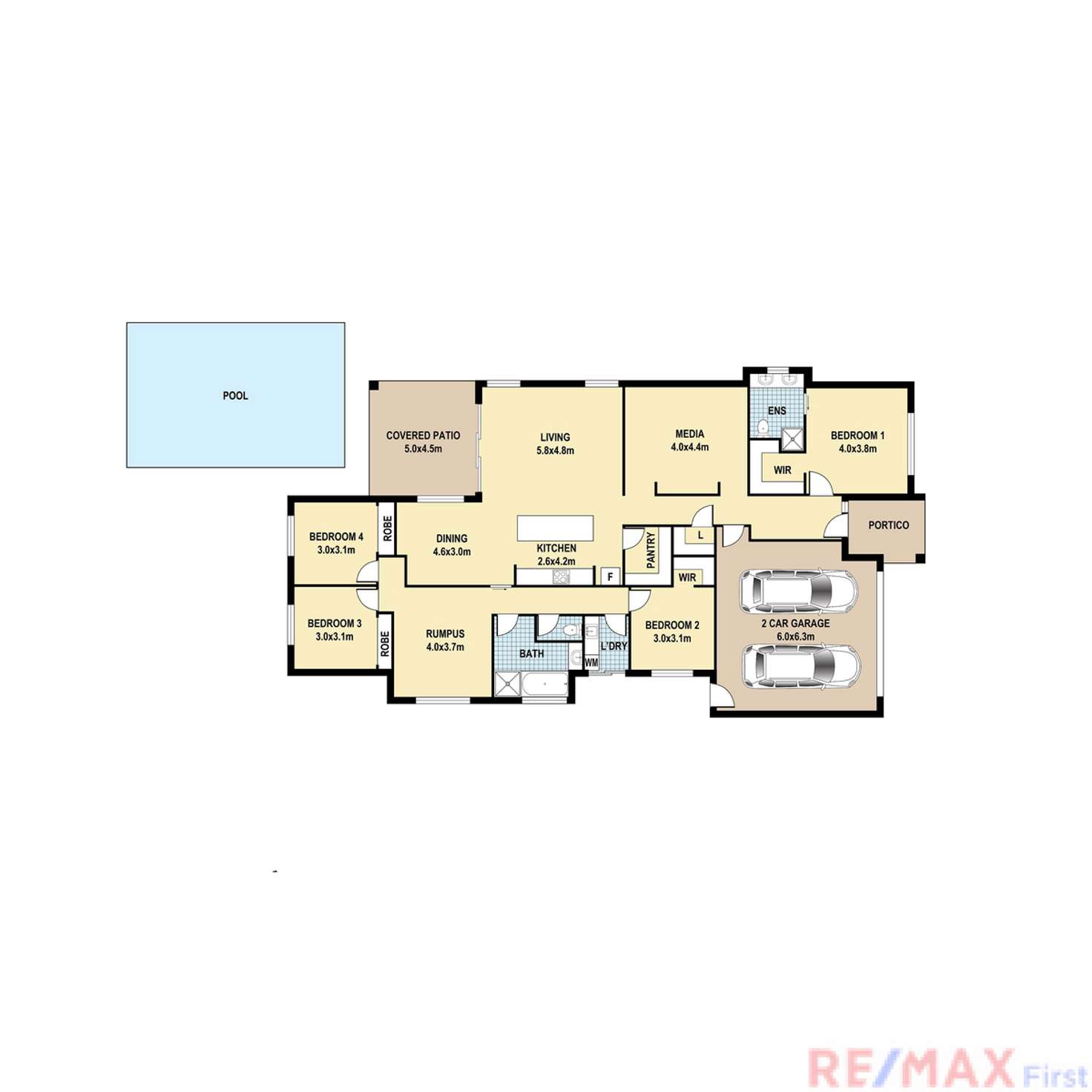 Floorplan of Homely house listing, 8 Prudence Place, Meridan Plains QLD 4551