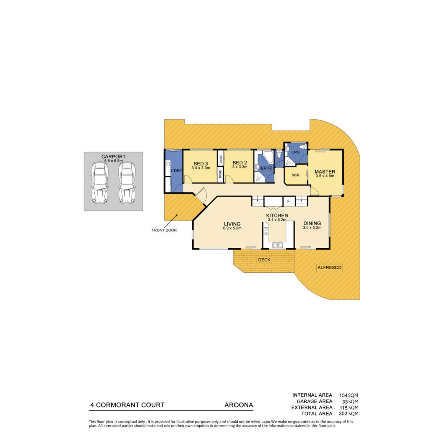 Floorplan of Homely house listing, 4 Cormorant Court, Aroona QLD 4551