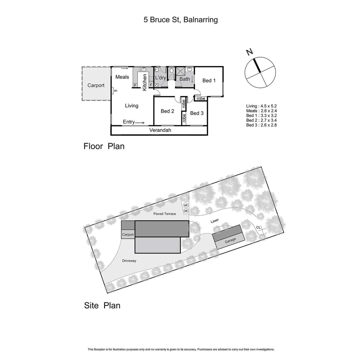 Floorplan of Homely house listing, 5 Bruce Street, Balnarring VIC 3926