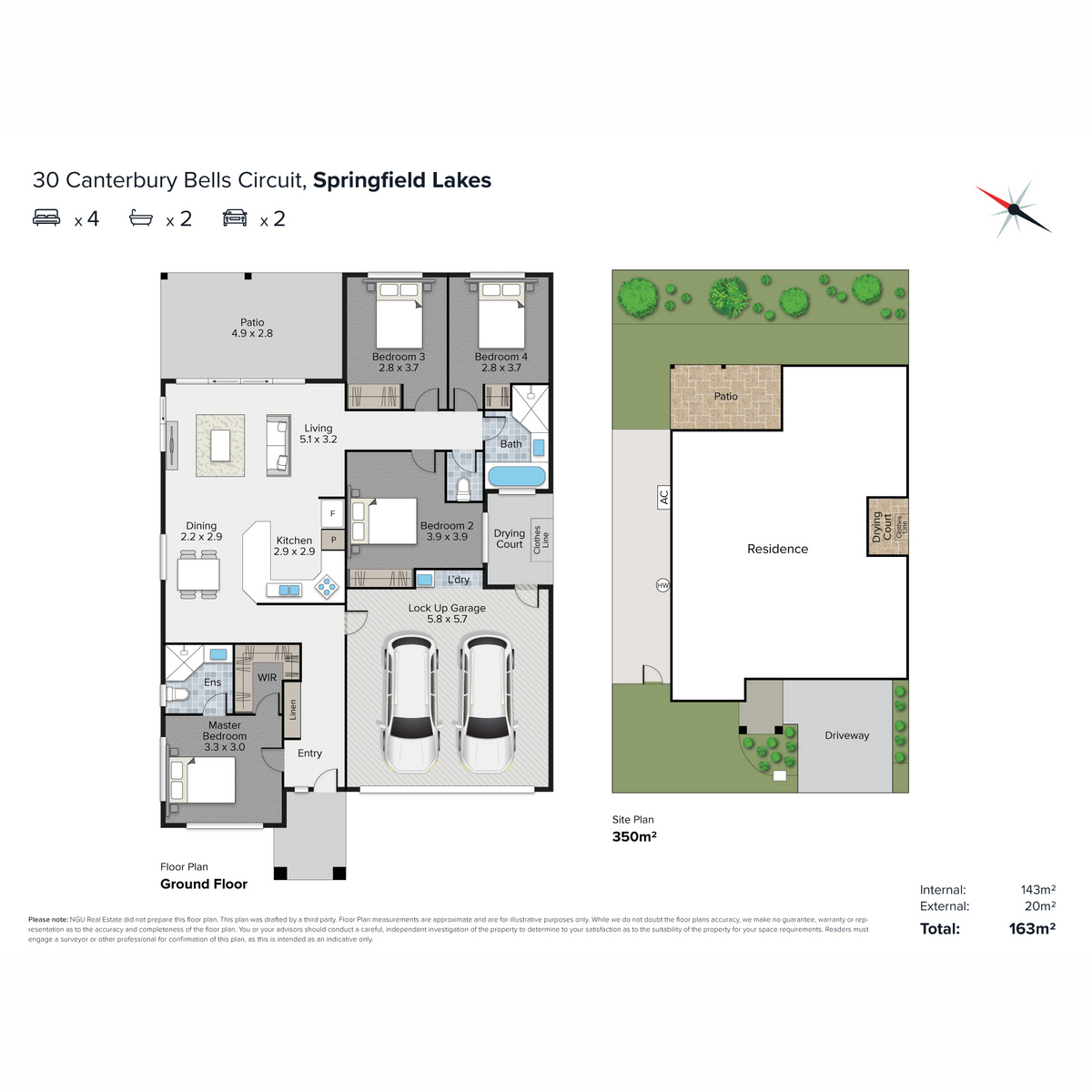 Floorplan of Homely house listing, 30 Canterbury Bells Circuit, Springfield Lakes QLD 4300