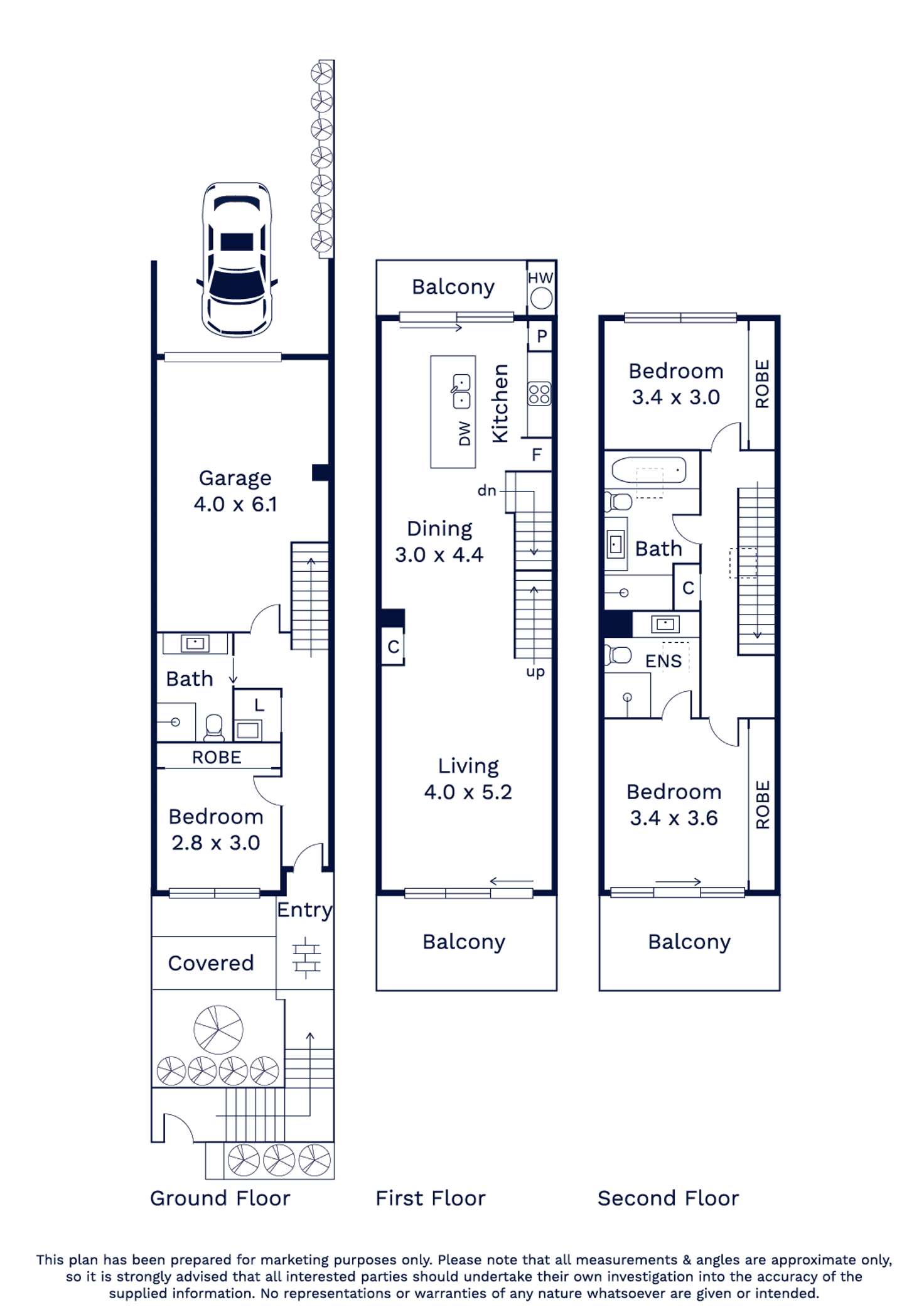 Floorplan of Homely townhouse listing, 10 Stanford Street, Ascot Vale VIC 3032