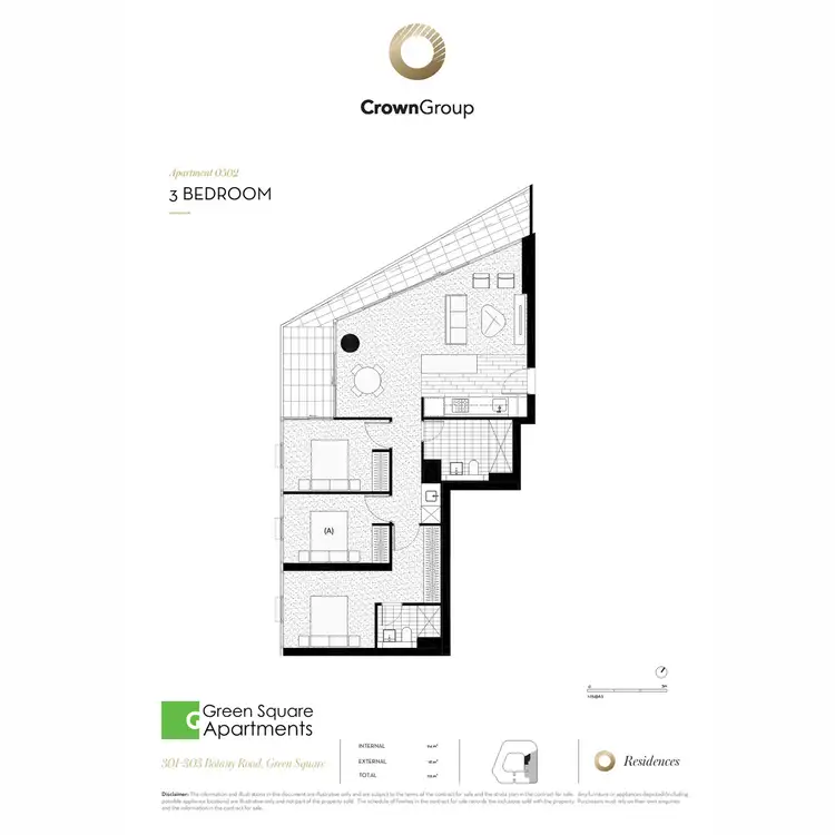 Floorplan of Homely apartment listing, 502/301 Botany Road, Zetland NSW 2017