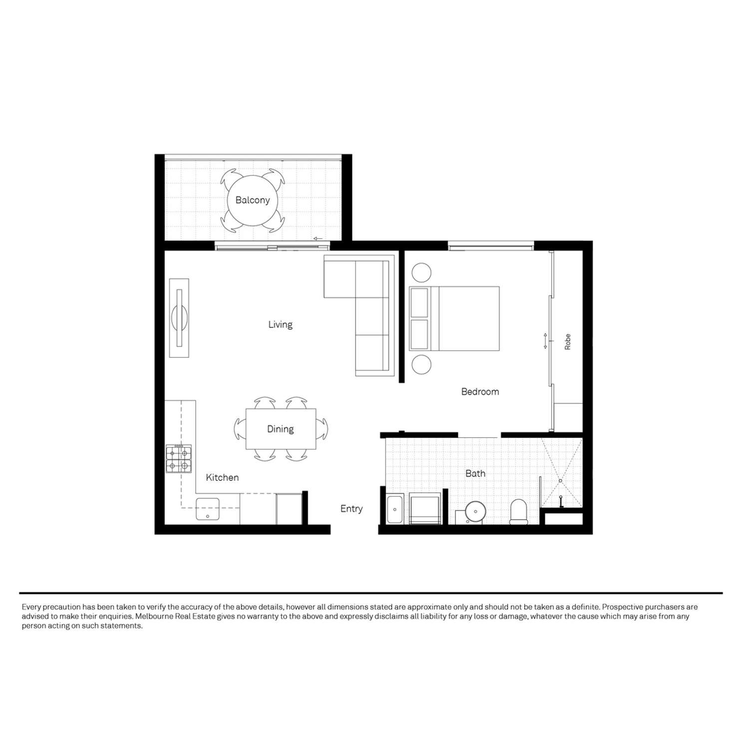Floorplan of Homely apartment listing, 319/71 Henry Street, Kensington VIC 3031