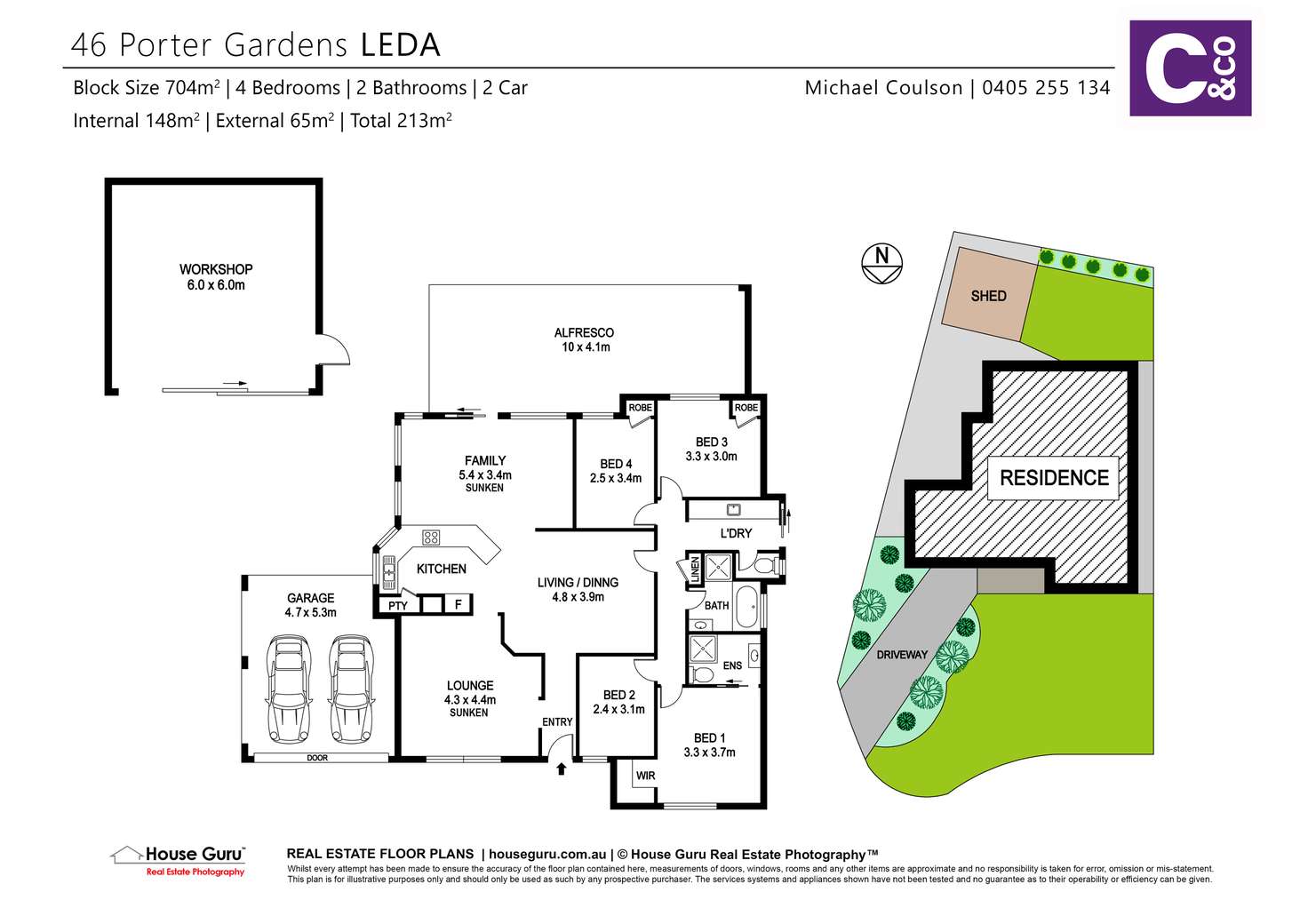 Floorplan of Homely house listing, 46 Porter Gardens, Leda WA 6170