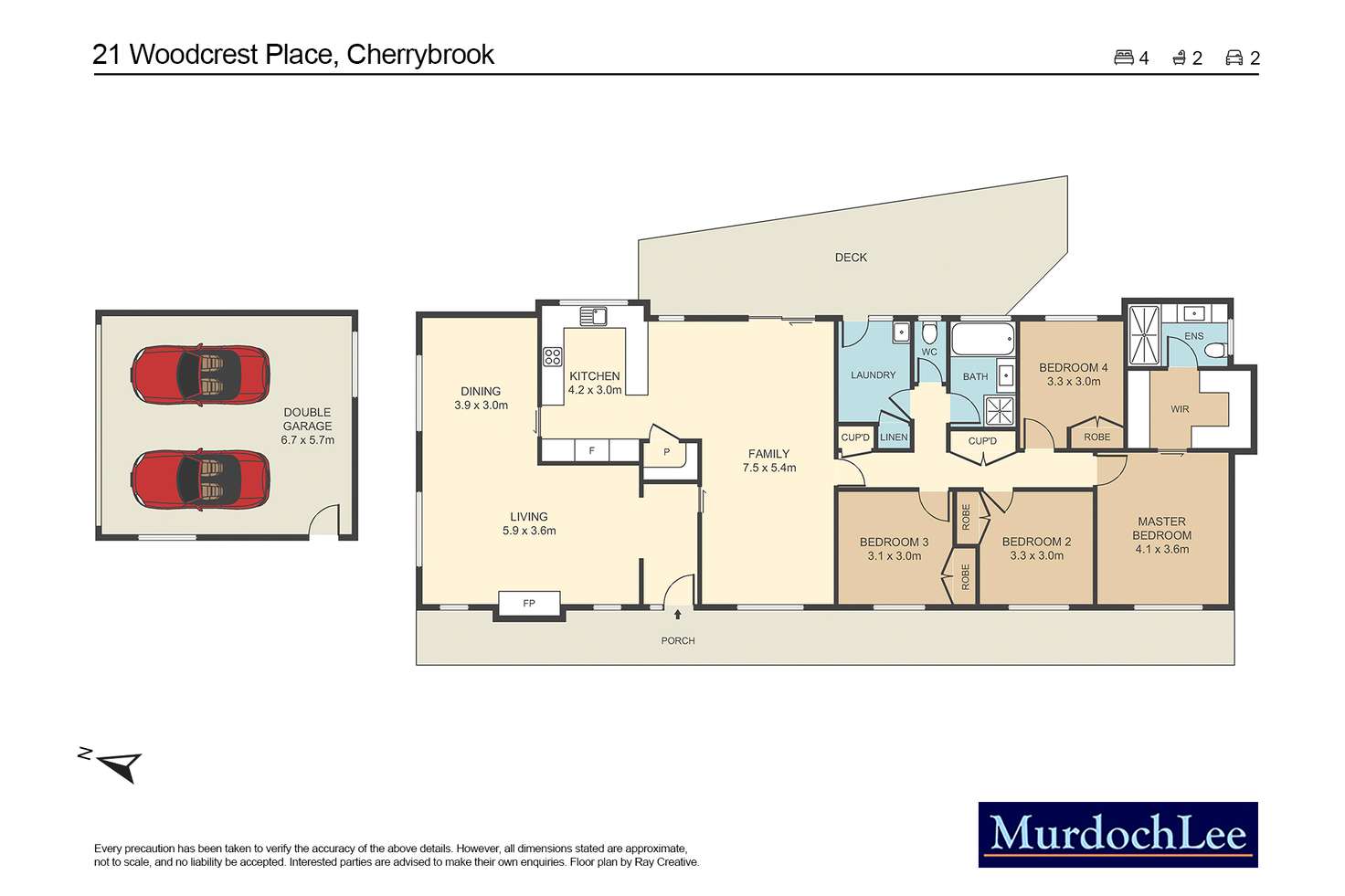 Floorplan of Homely house listing, 21 Woodcrest Place, Cherrybrook NSW 2126