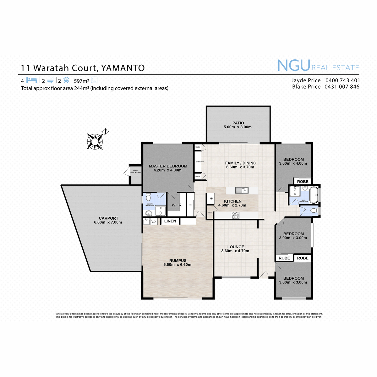 Floorplan of Homely house listing, 11 Waratah Court, Yamanto QLD 4305