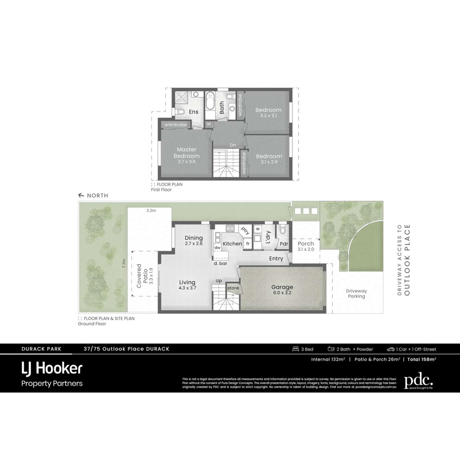 Floorplan of Homely townhouse listing, 37/75 Outlook Place, Durack QLD 4077