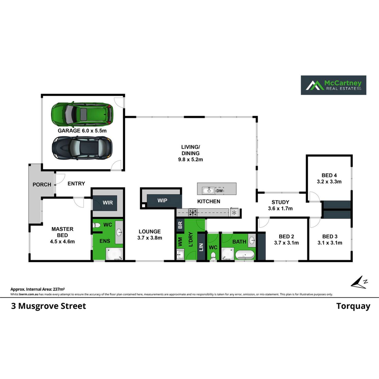 Floorplan of Homely house listing, 3 Musgrove Street, Torquay VIC 3228