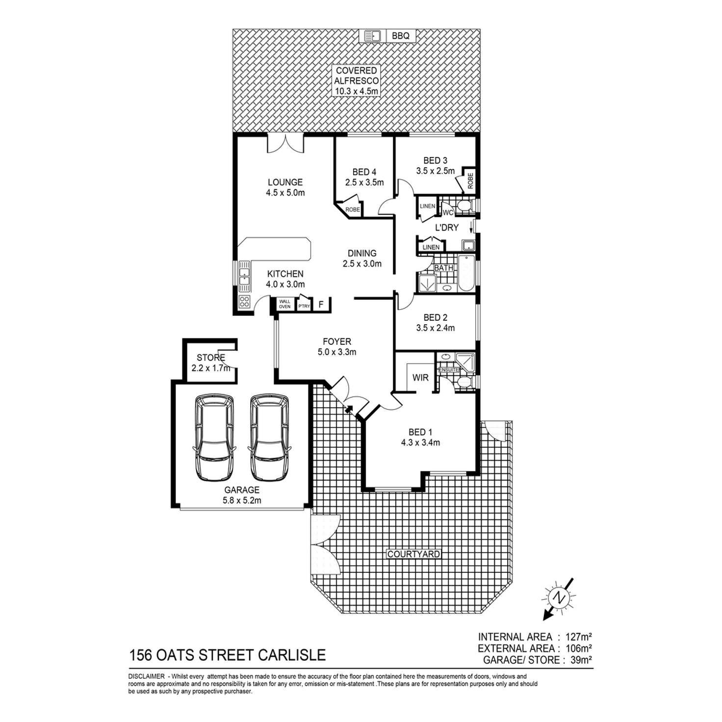 Floorplan of Homely house listing, 156 Oats Street, Carlisle WA 6101