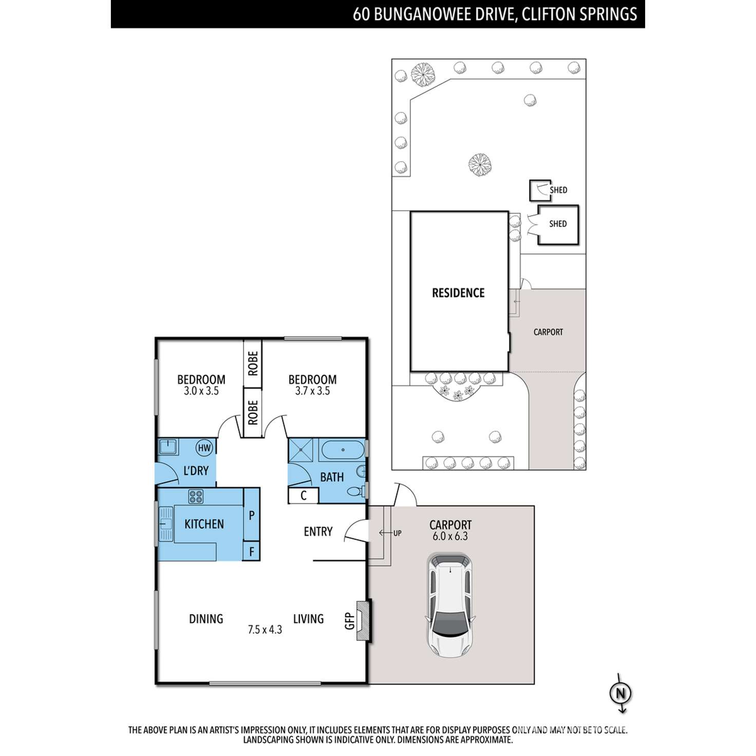 Floorplan of Homely house listing, 60 Bunganowee Drive, Clifton Springs VIC 3222