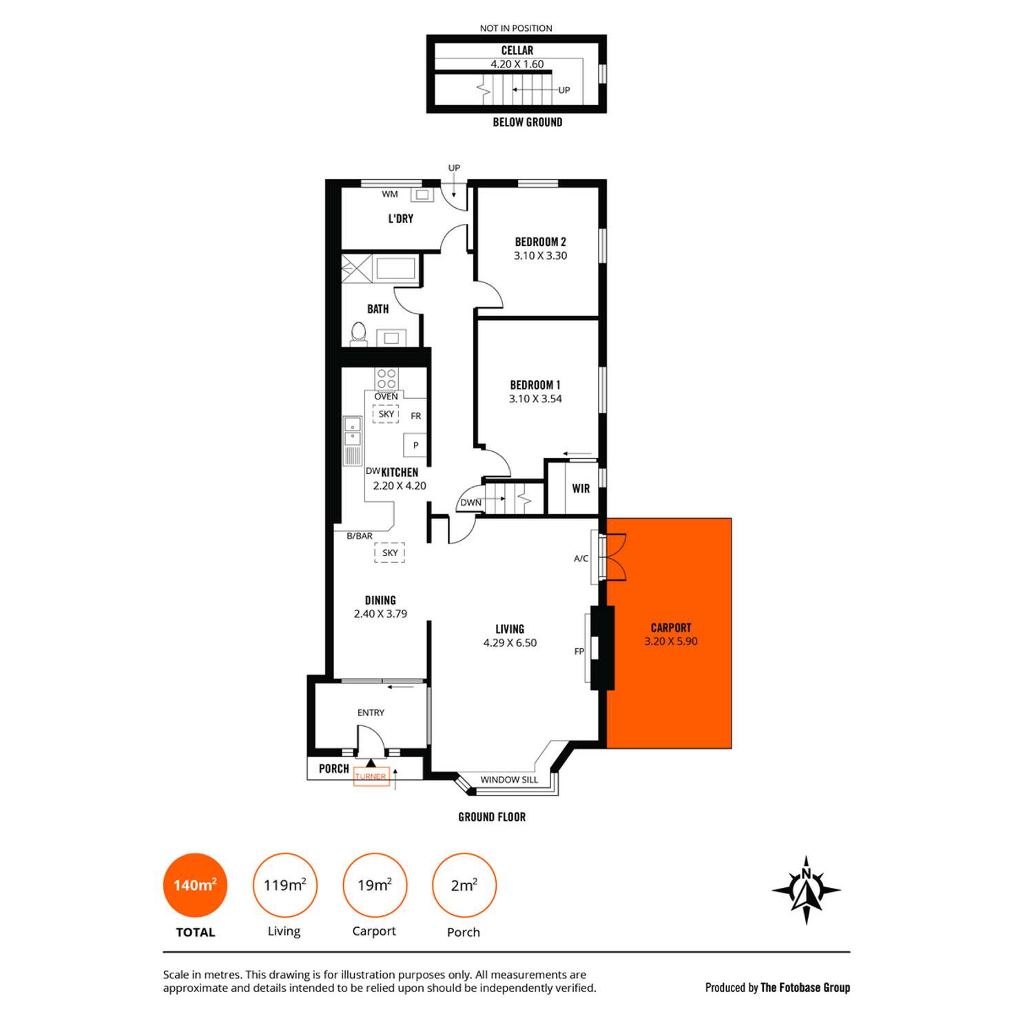 Floorplan of Homely unit listing, 12/242 Cross Road, Kings Park SA 5034