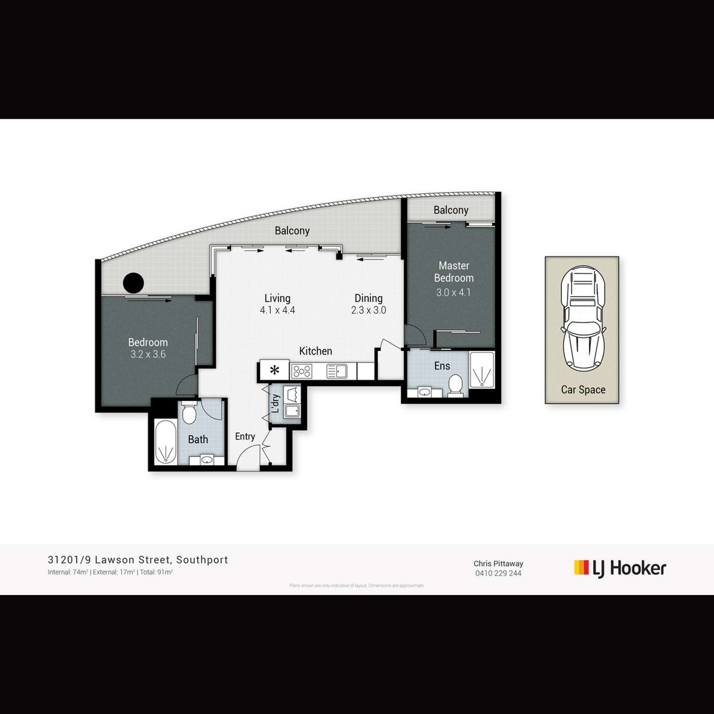 Floorplan of Homely apartment listing, 31201/9 Lawson Street, Southport QLD 4215