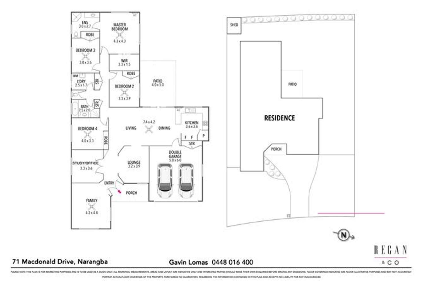 Floorplan of Homely house listing, 71 Macdonald Drive, Narangba QLD 4504