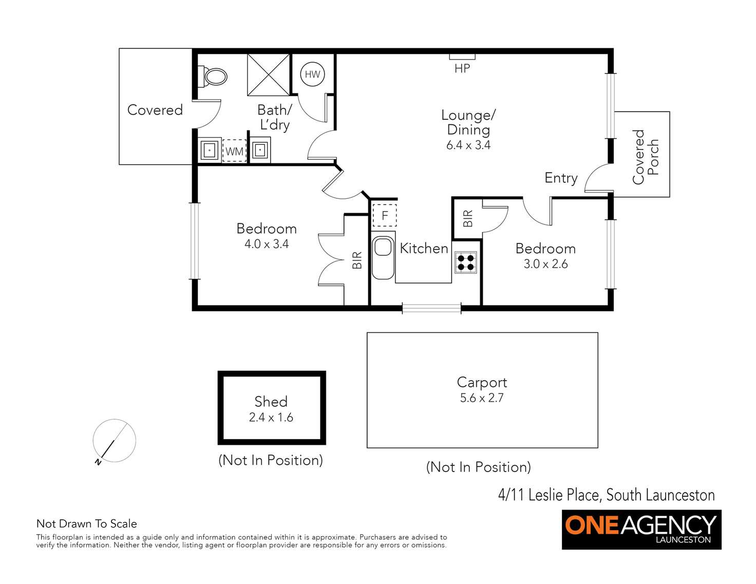 Floorplan of Homely unit listing, 4/11 Leslie Place, South Launceston TAS 7249