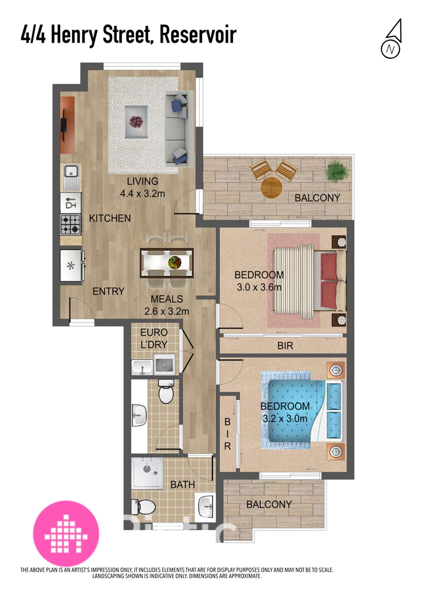 Floorplan of Homely apartment listing, 4/4 Henry Street, Reservoir VIC 3073