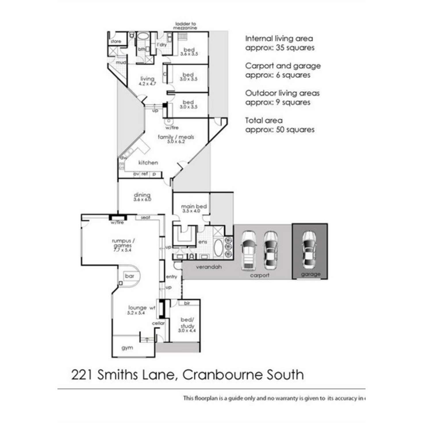 Floorplan of Homely acreageSemiRural listing, 221 Smiths Lane, Cranbourne South VIC 3977
