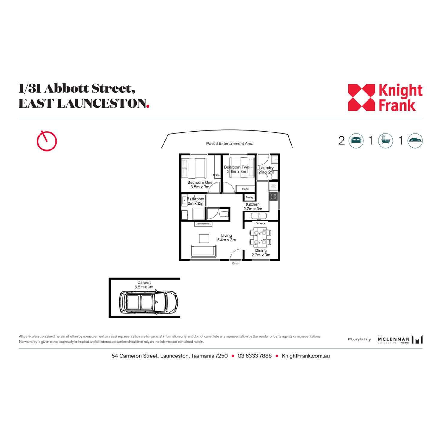 Floorplan of Homely unit listing, 1/31 Abbott Street, East Launceston TAS 7250