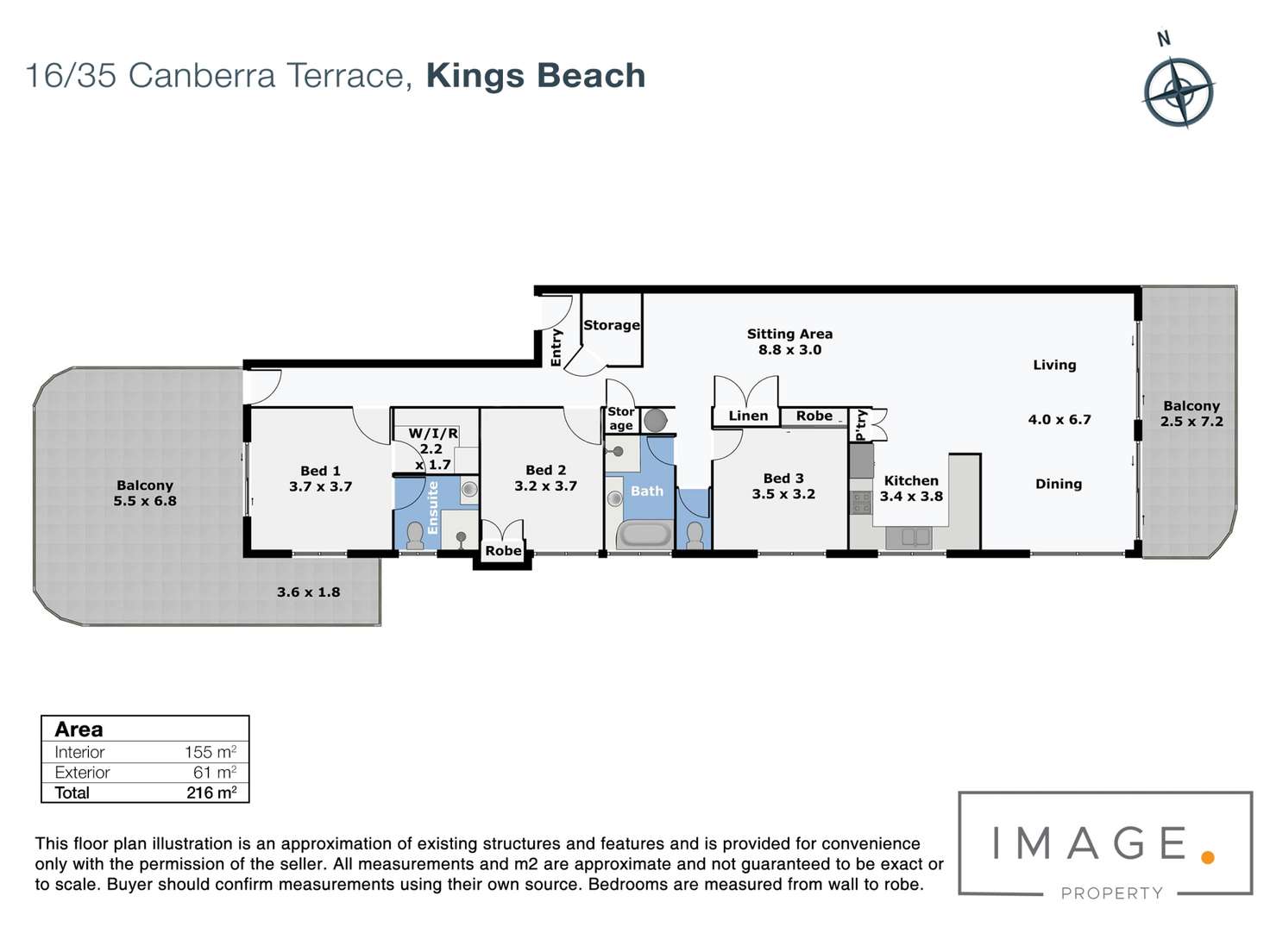 Floorplan of Homely unit listing, 16/35 Canberra Terrace, Kings Beach QLD 4551
