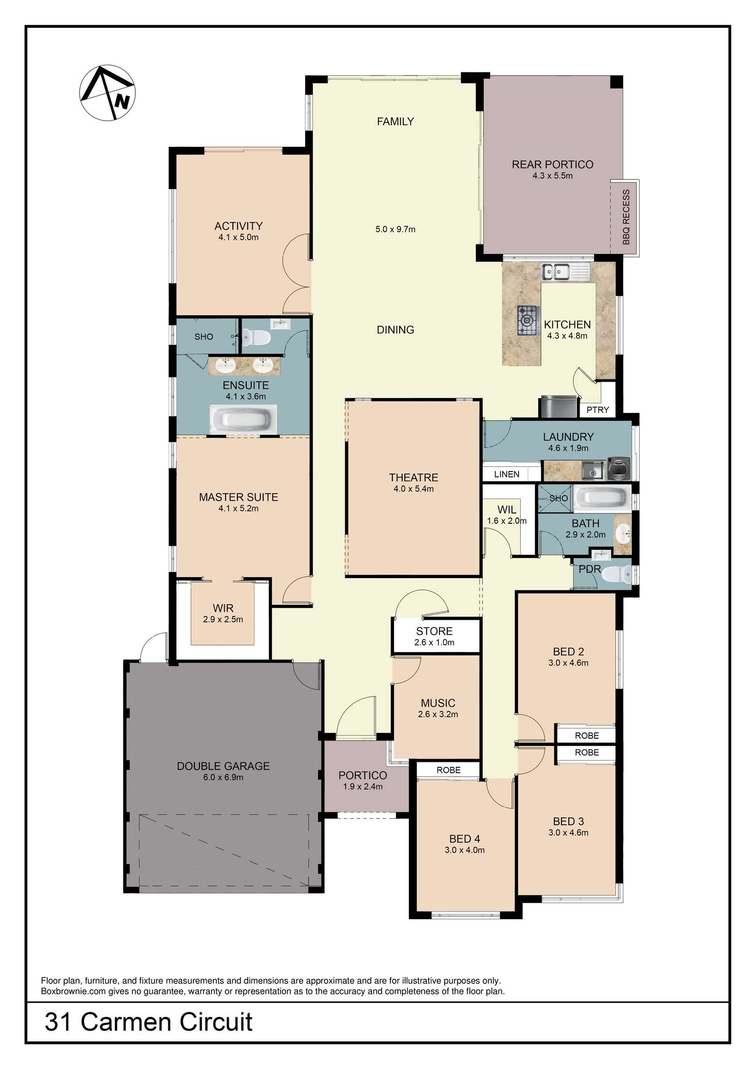 Floorplan of Homely house listing, 31 Carmen Circuit, The Vines WA 6069