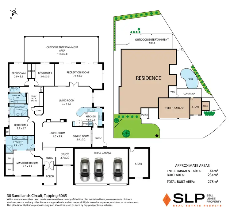 Floorplan of Homely house listing, 38 Sandilands Circuit, Tapping WA 6065