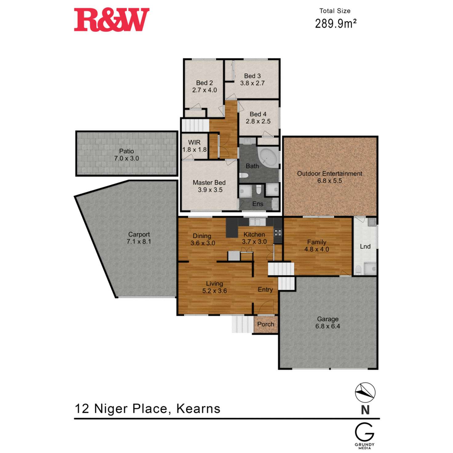 Floorplan of Homely house listing, 12 Niger Place, Kearns NSW 2558
