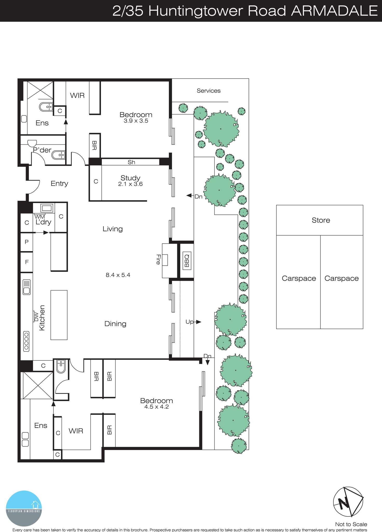 Floorplan of Homely apartment listing, 2/35 Huntingtower Road, Armadale VIC 3143