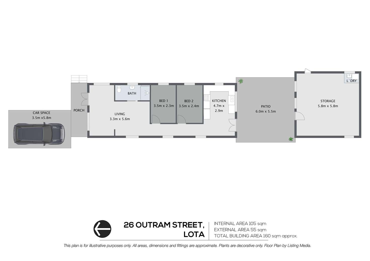 Floorplan of Homely house listing, 26 Outram Street, Lota QLD 4179