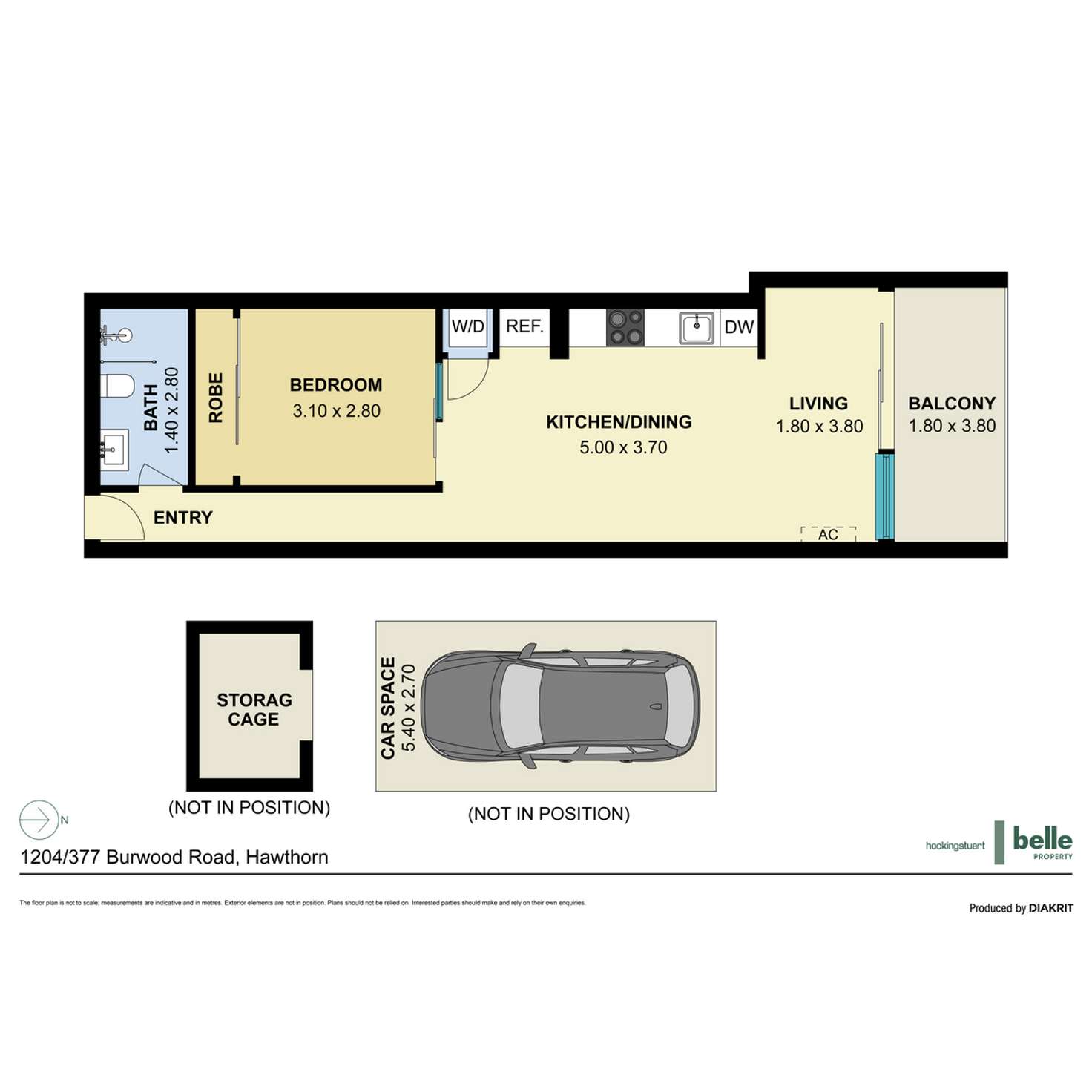 Floorplan of Homely apartment listing, 1204/377 Burwood Road, Hawthorn VIC 3122