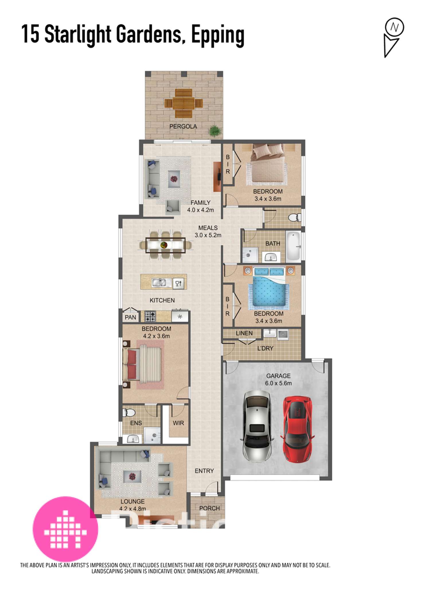 Floorplan of Homely house listing, 15 Starlight Gardens, Epping VIC 3076