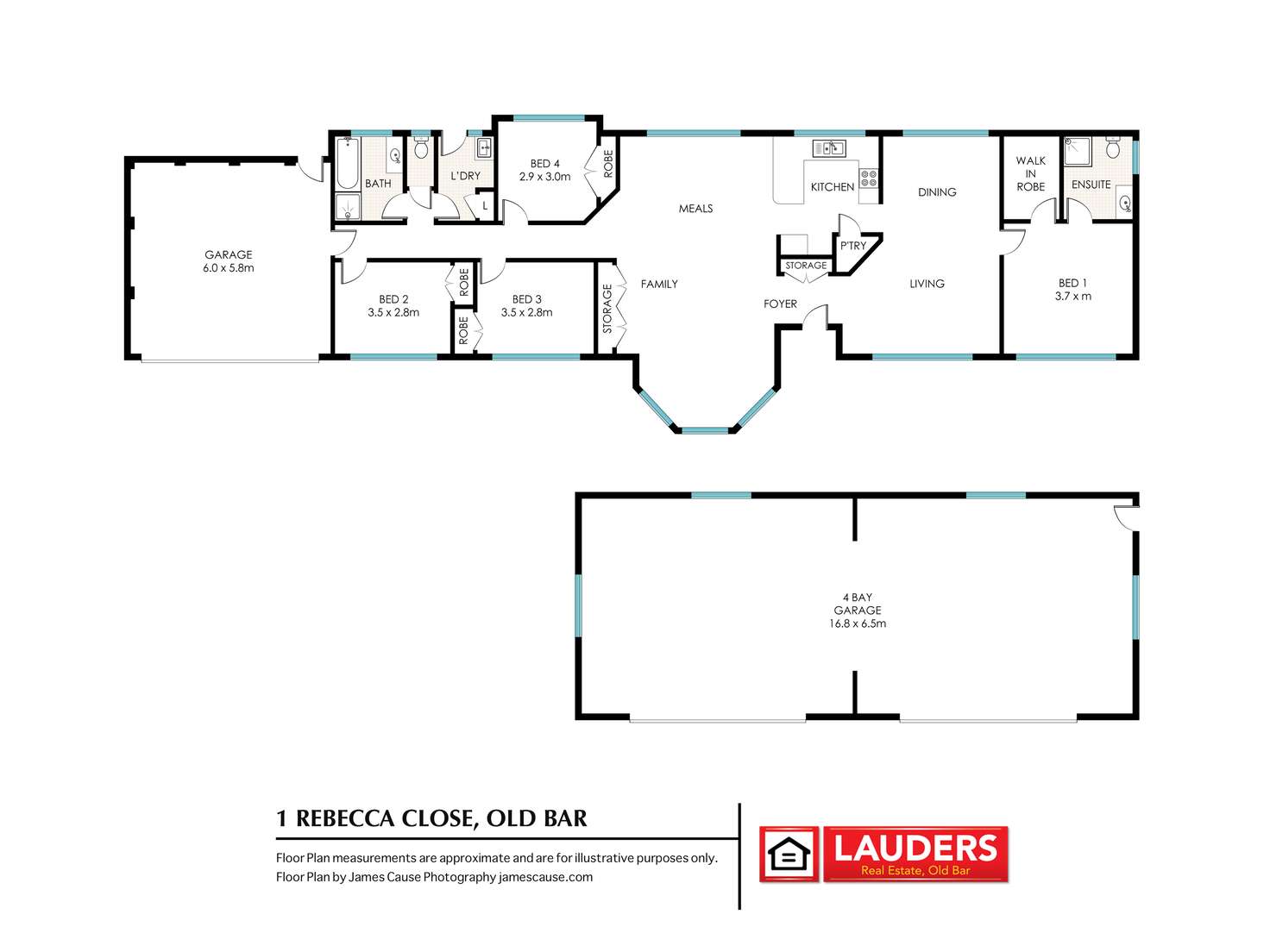 Floorplan of Homely house listing, 1 Rebecca Close, Old Bar NSW 2430