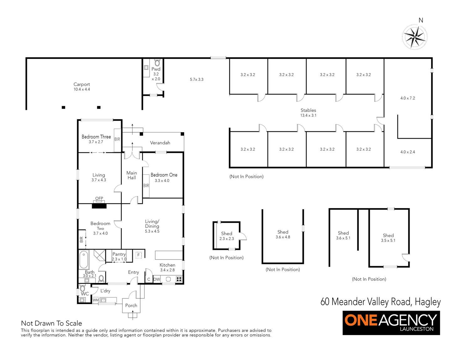 Floorplan of Homely acreageSemiRural listing, 60 Meander Valley Road, Hagley TAS 7292