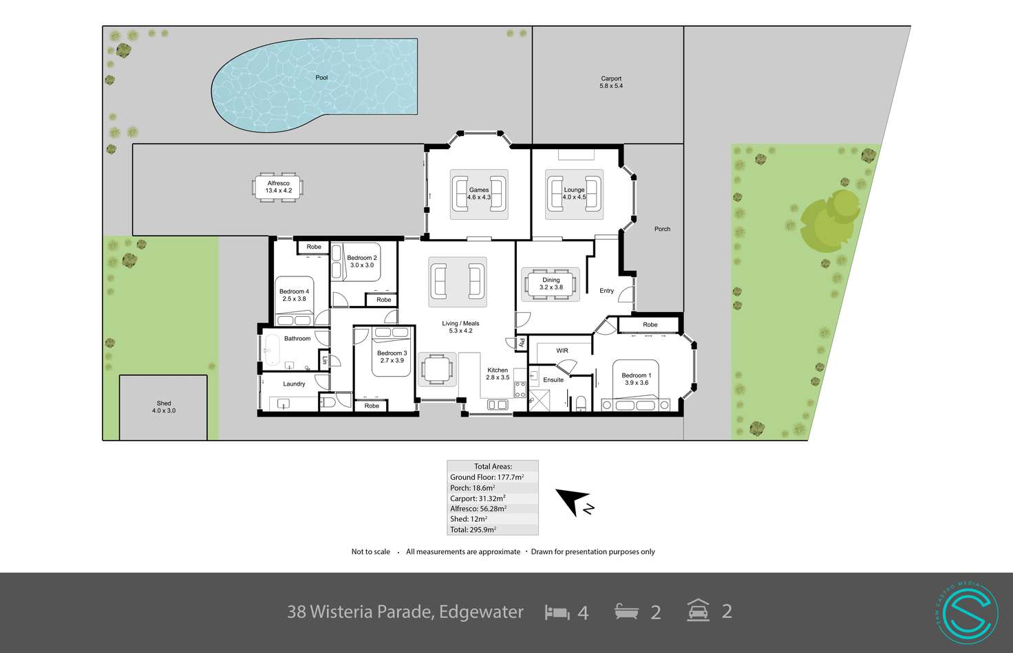 Floorplan of Homely house listing, 38 Wisteria Parade, Edgewater WA 6027