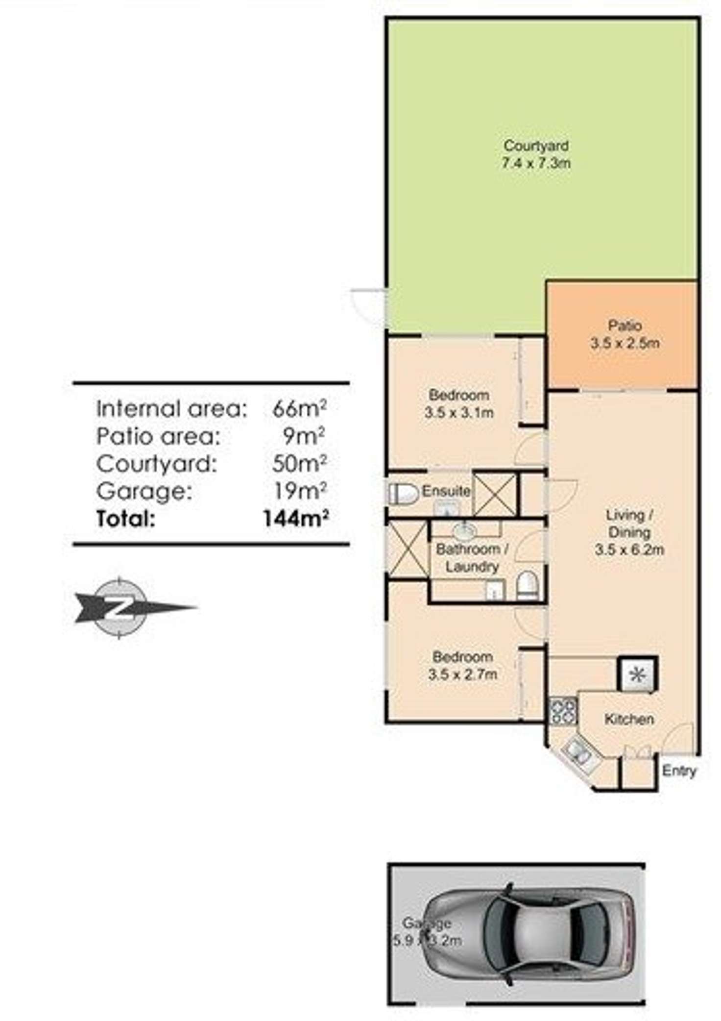 Floorplan of Homely unit listing, 1/16 Mordant Street, Ascot QLD 4007