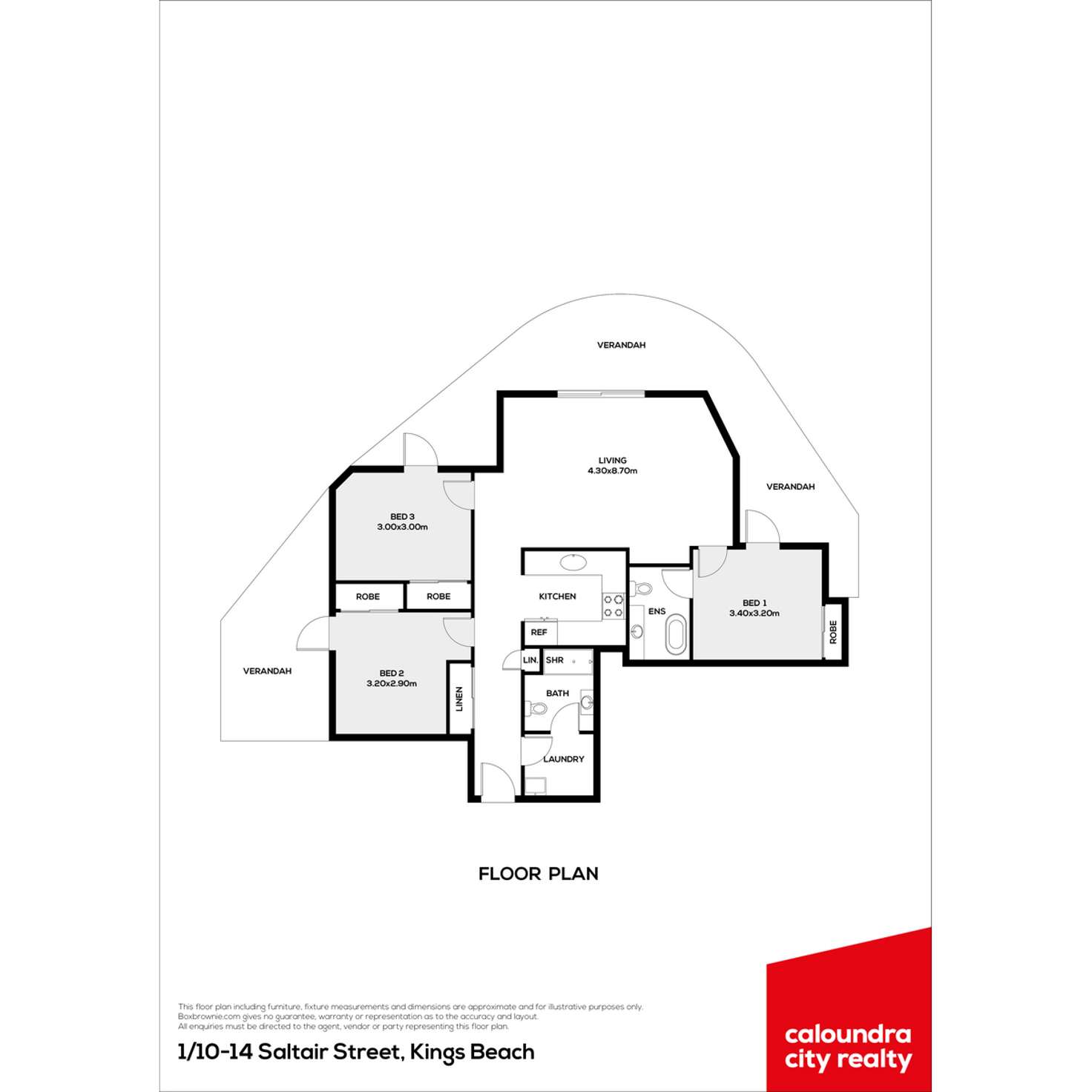 Floorplan of Homely unit listing, 1/10-14 Saltair Street, Kings Beach QLD 4551