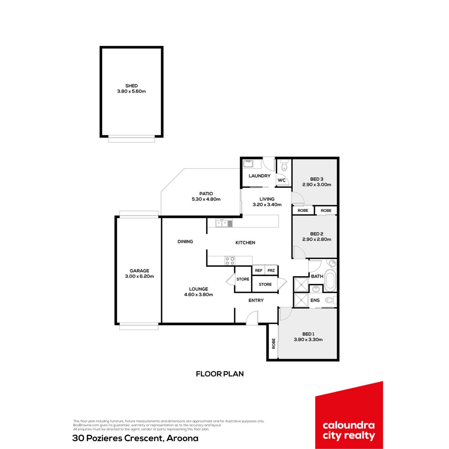 Floorplan of Homely house listing, 30 Pozieres Crescent, Aroona QLD 4551