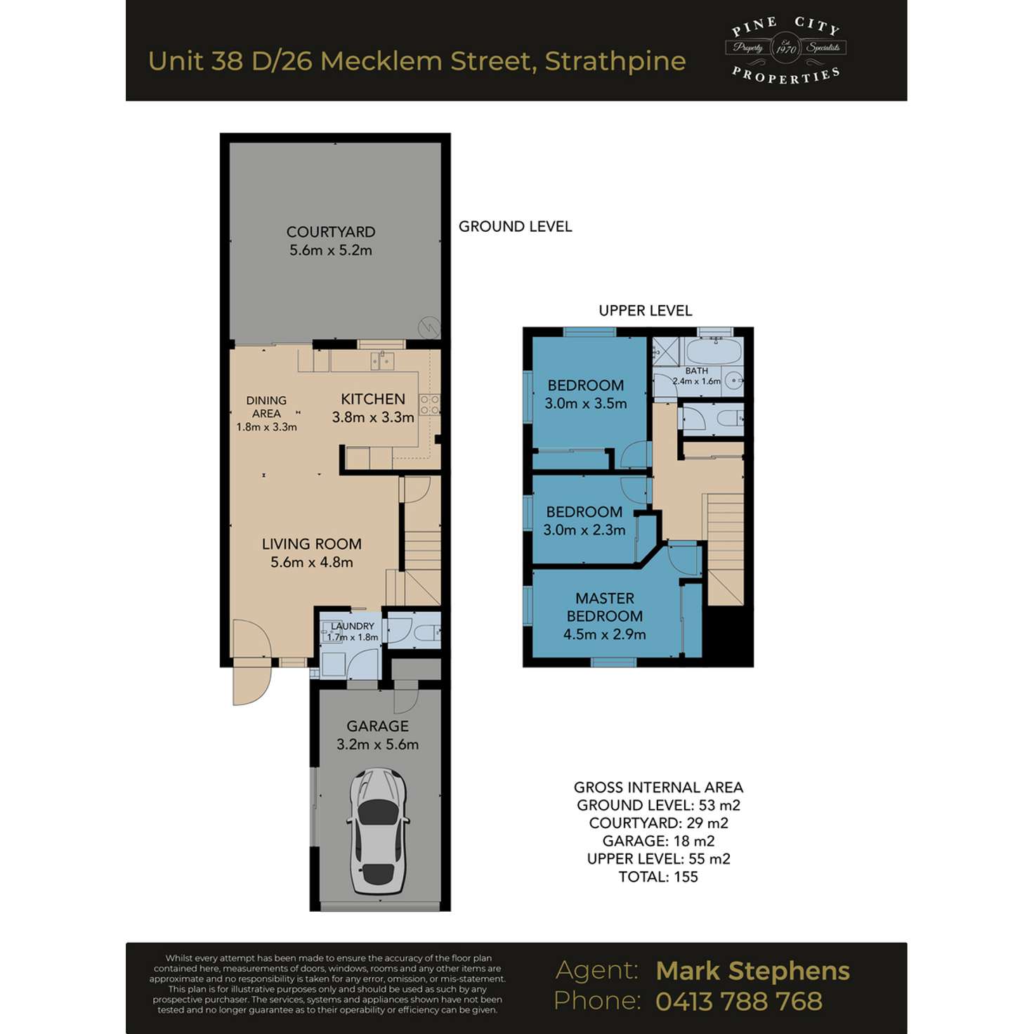 Floorplan of Homely townhouse listing, 38D/26 - 38 Mecklem Street, Strathpine QLD 4500