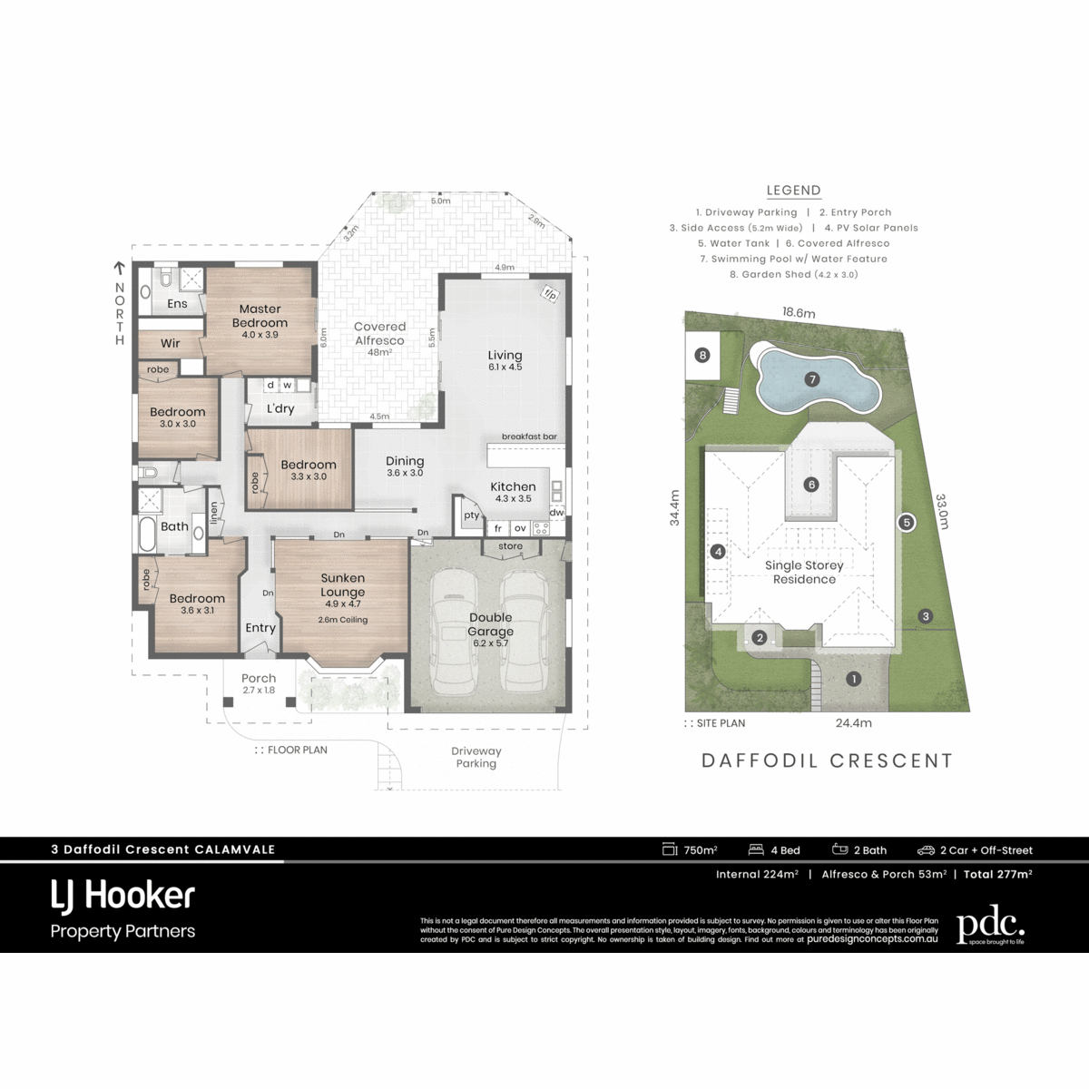 Floorplan of Homely house listing, 3 Daffodil Crescent, Calamvale QLD 4116