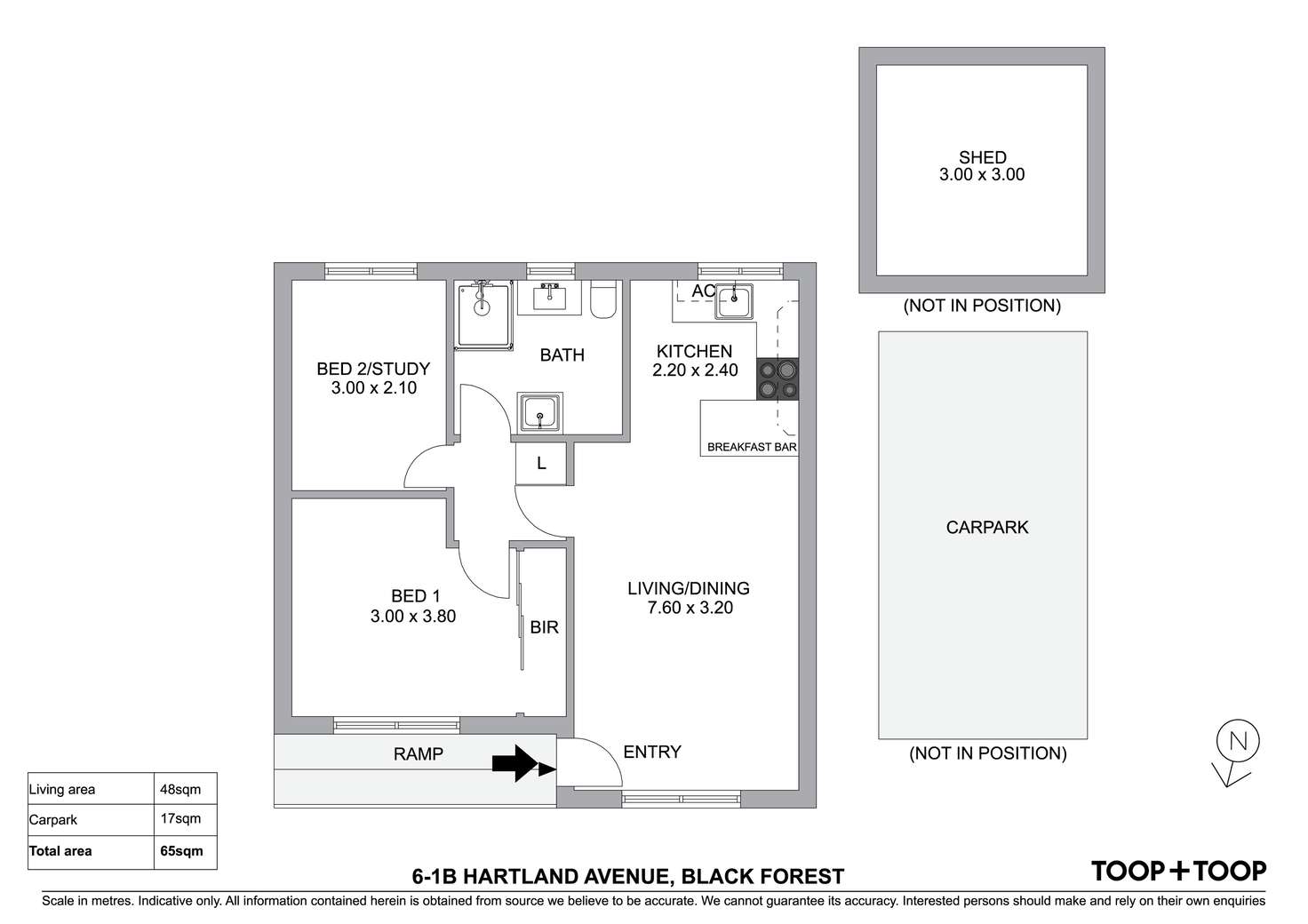Floorplan of Homely unit listing, 6/1b Hartland Avenue, Black Forest SA 5035