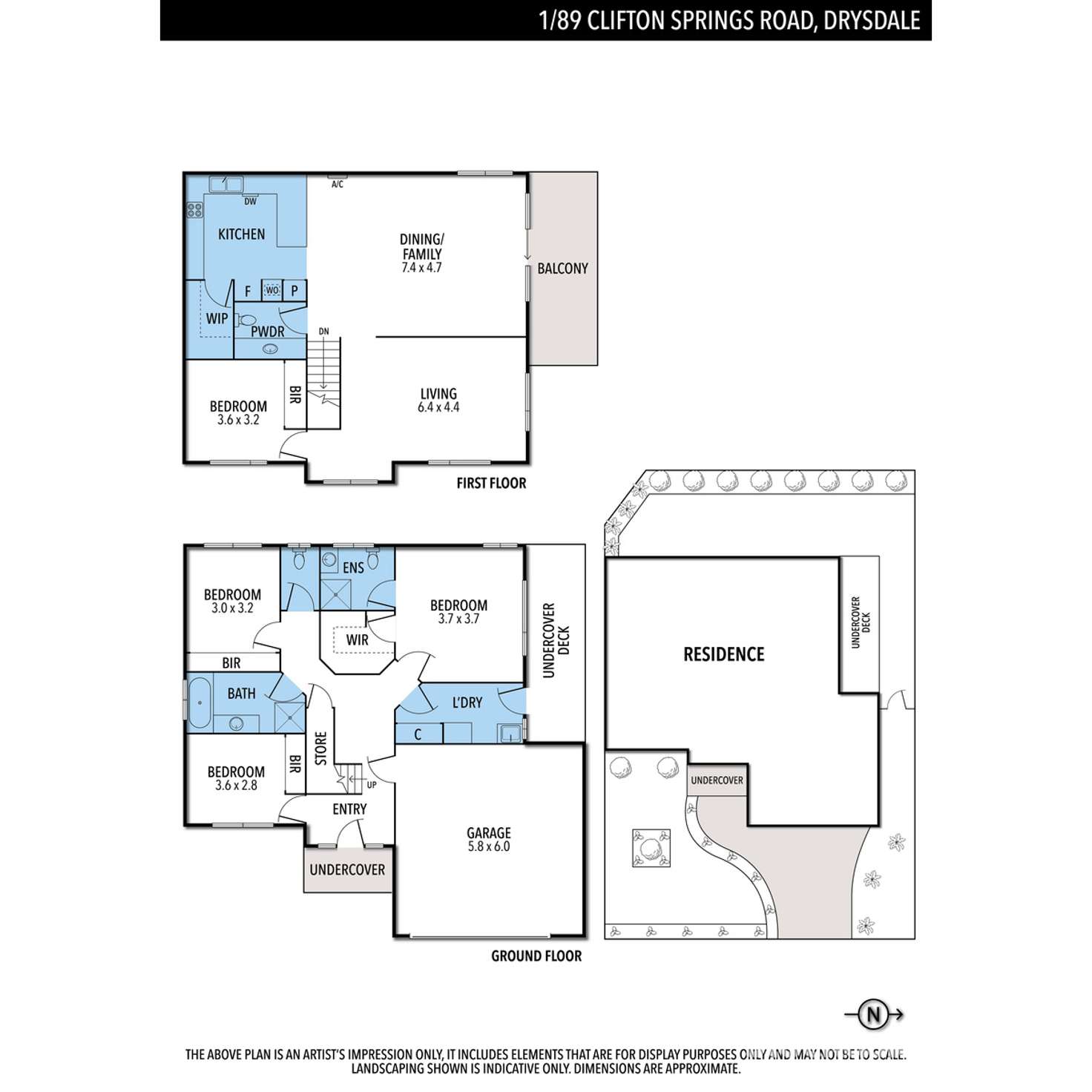 Floorplan of Homely townhouse listing, 1/89 Clifton Springs Road, Drysdale VIC 3222