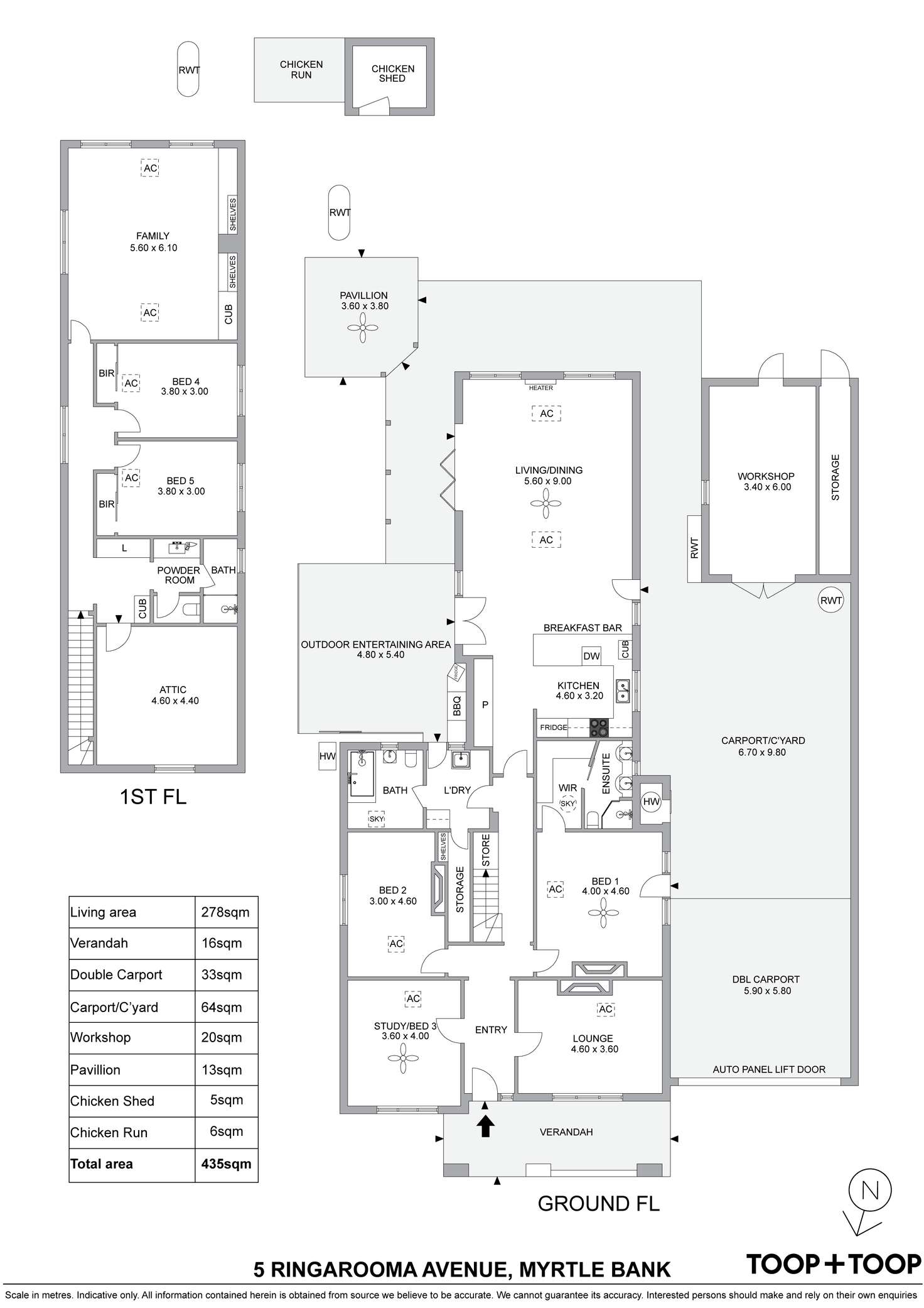 Floorplan of Homely house listing, 5 Ringarooma Avenue, Myrtle Bank SA 5064