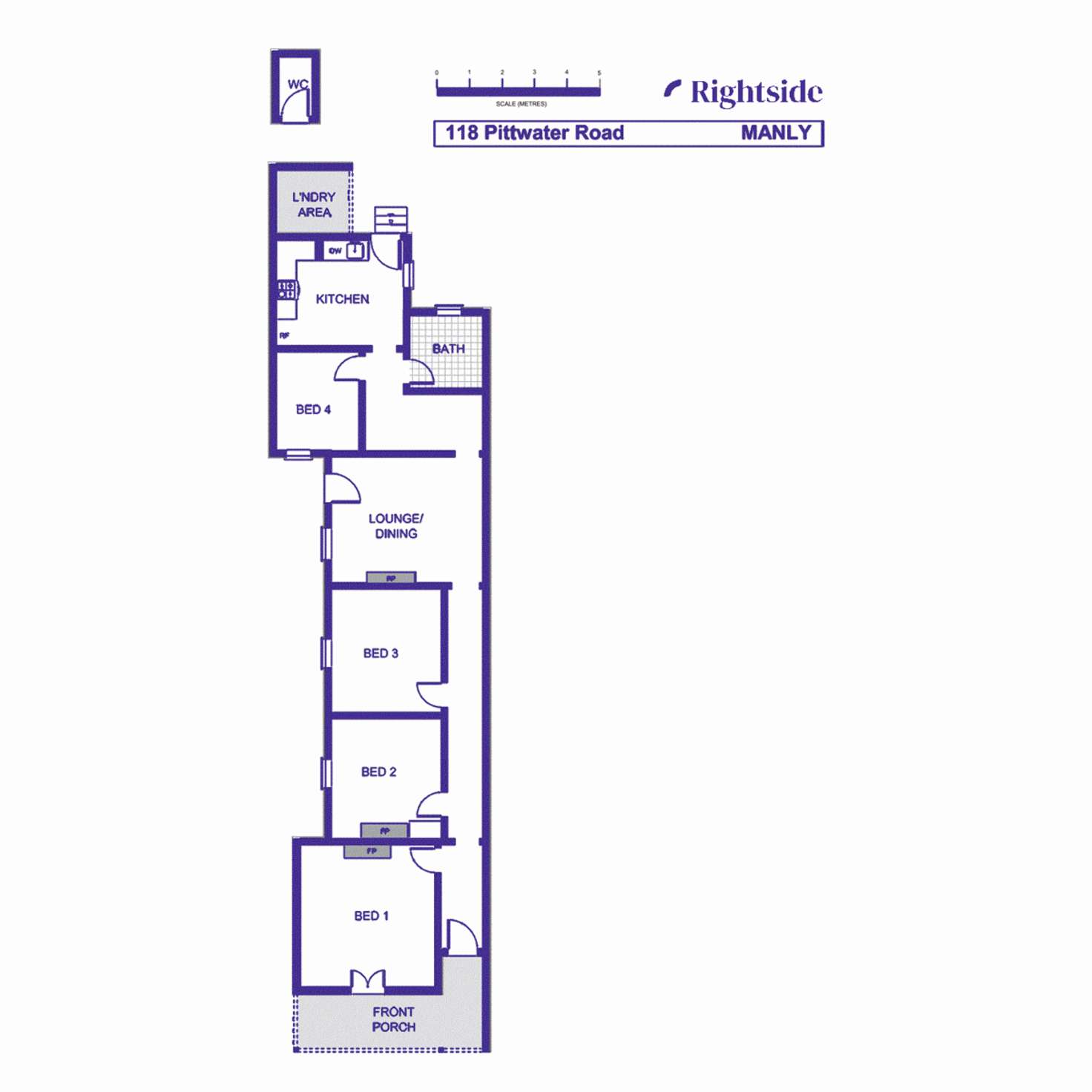 Floorplan of Homely semiDetached listing, 118 Pittwater Road, Manly NSW 2095