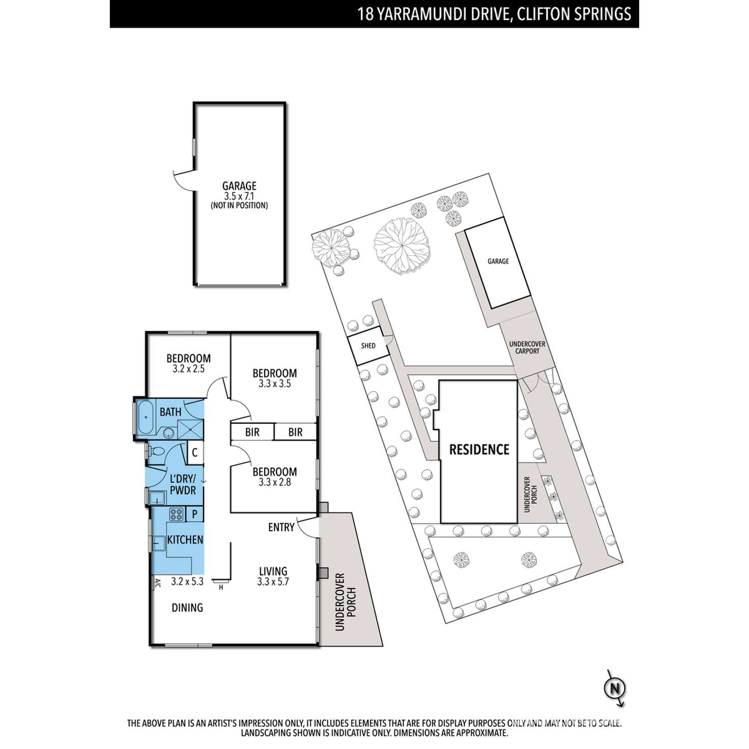 Floorplan of Homely house listing, 18 Yarramundi  Drive, Clifton Springs VIC 3222