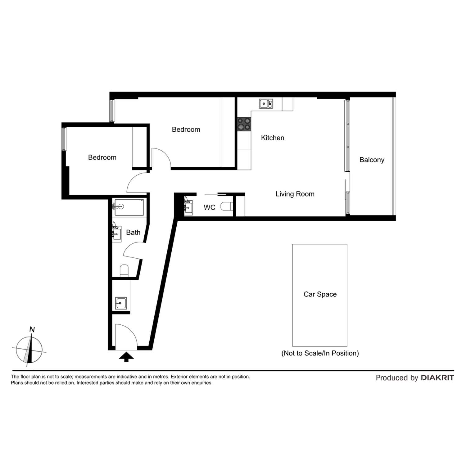 Floorplan of Homely apartment listing, 204/62-64 Station Street, Fairfield VIC 3078