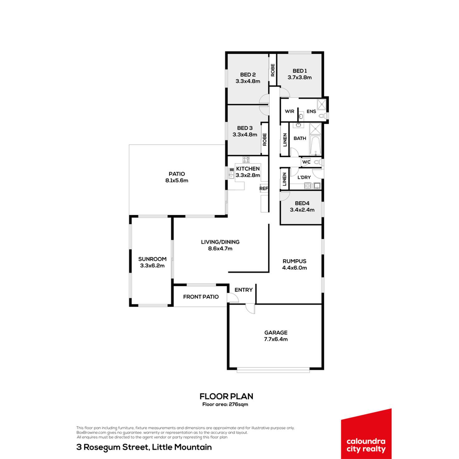 Floorplan of Homely house listing, 3 Rosegum Street, Little Mountain QLD 4551