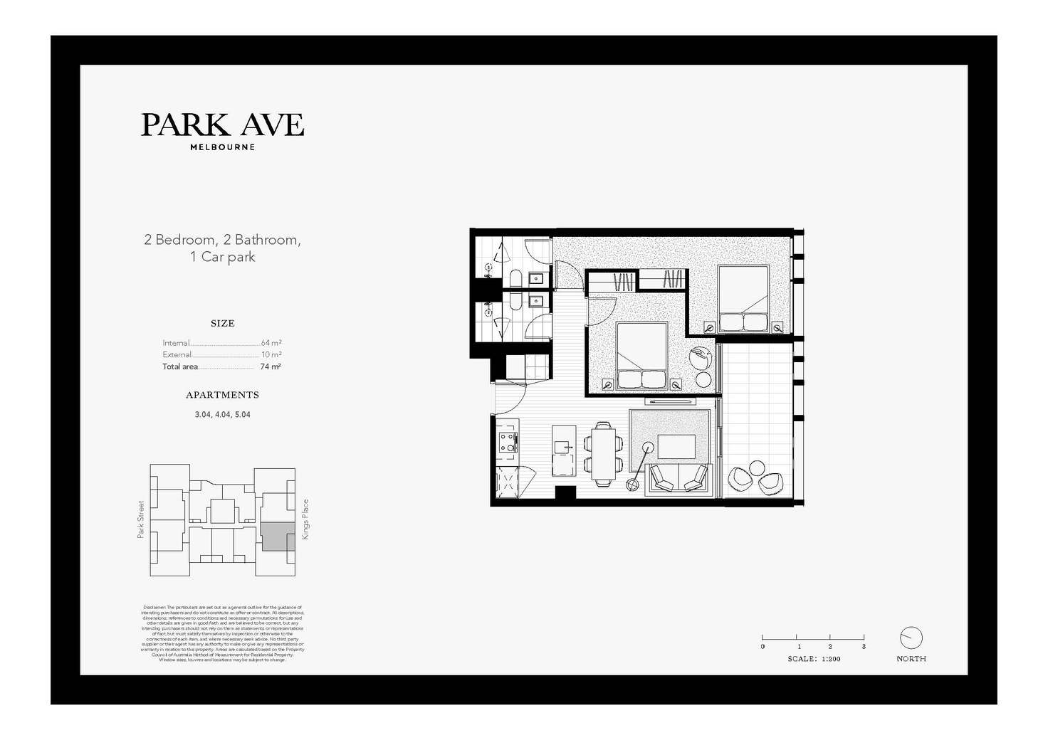 Floorplan of Homely apartment listing, 304/39 Park Street, South Melbourne VIC 3205