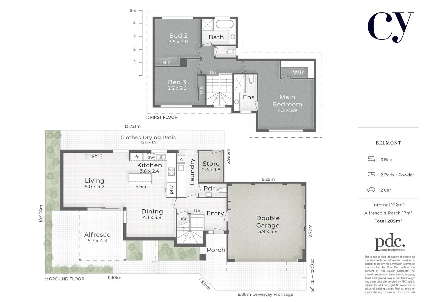 Floorplan of Homely townhouse listing, 5/8 Raleigh Street, Belmont WA 6104