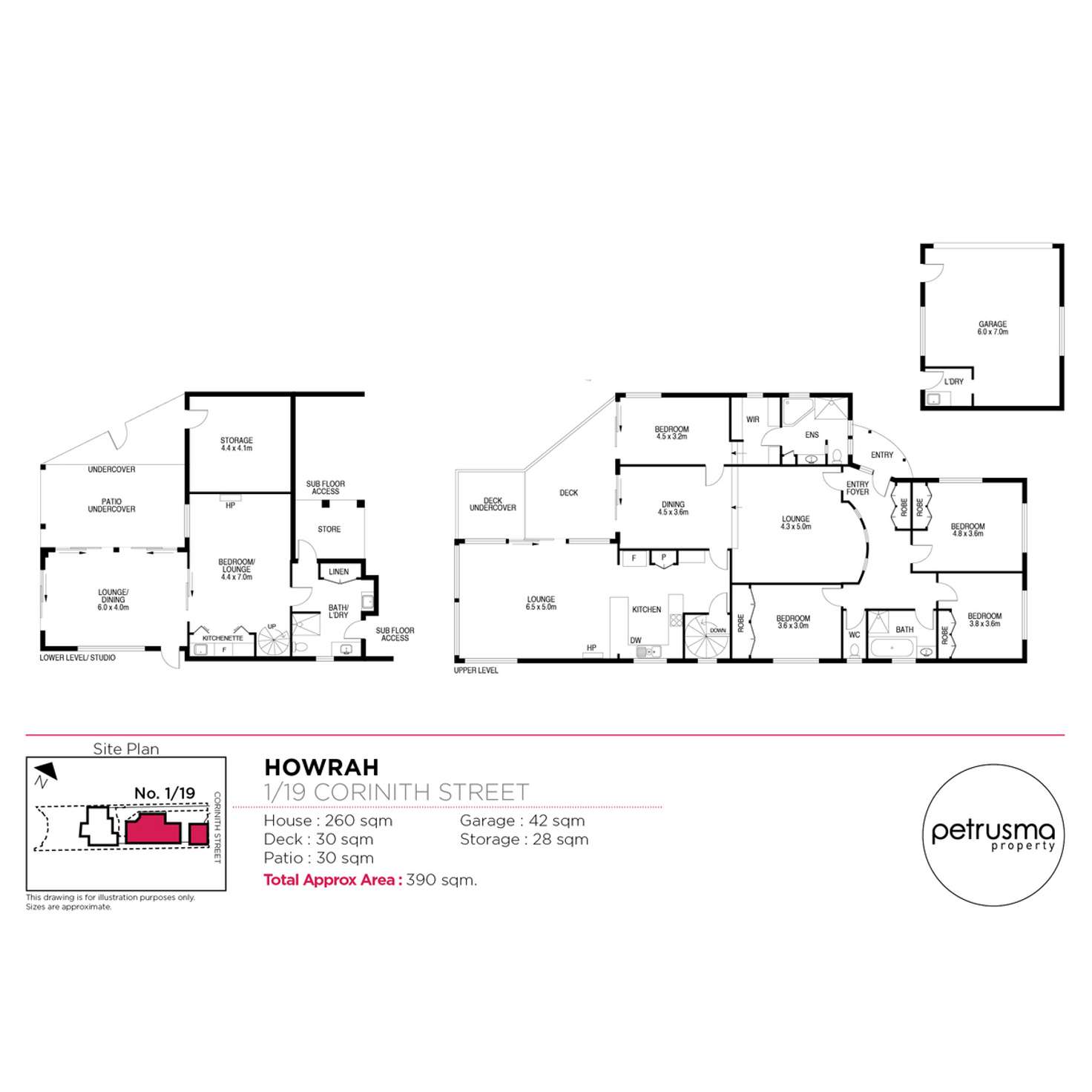 Floorplan of Homely villa listing, 1/19 Corinth Street, Howrah TAS 7018