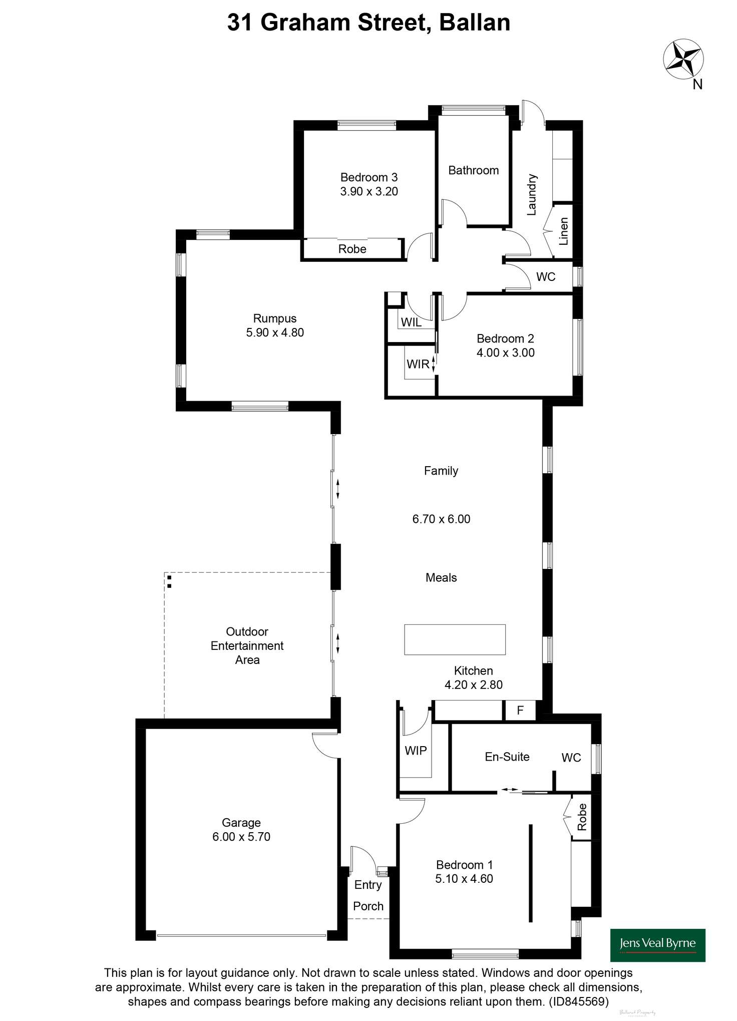 Floorplan of Homely house listing, 31 Graham Street, Ballan VIC 3342