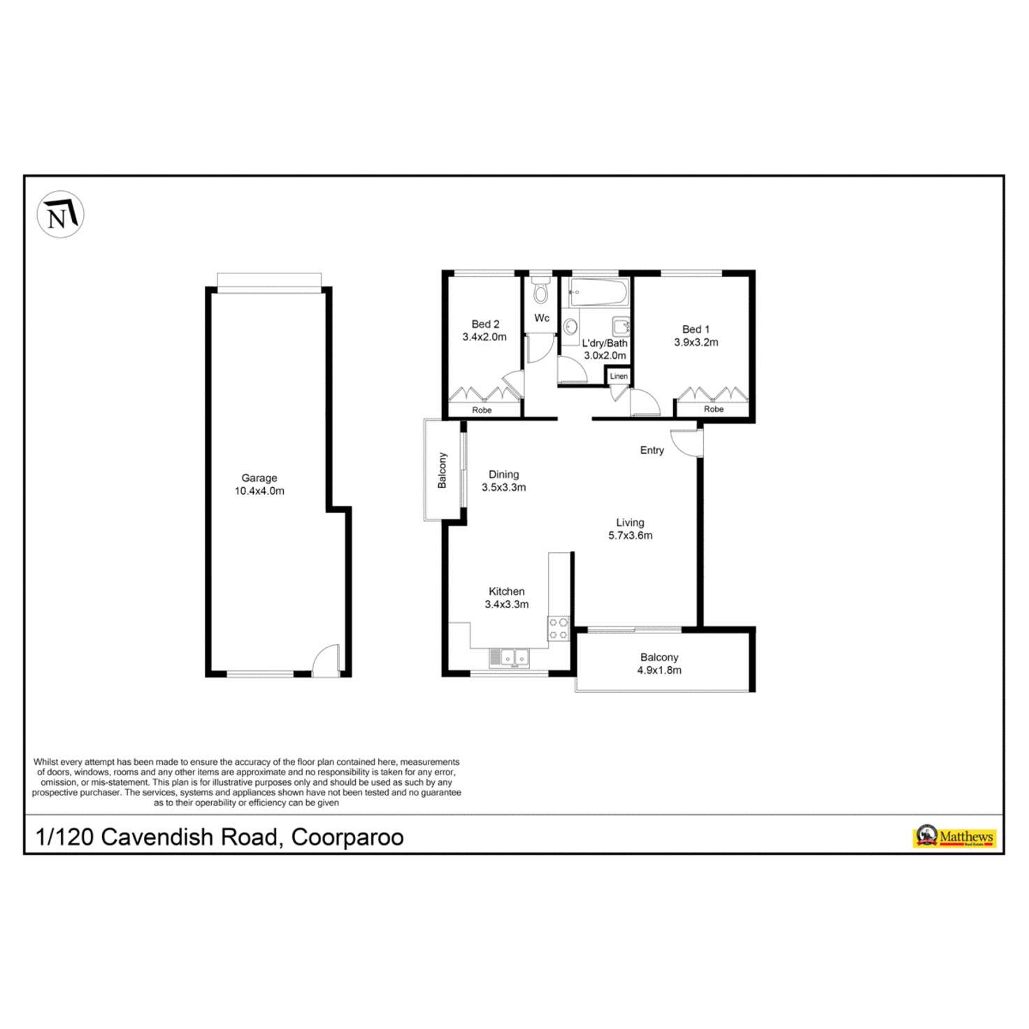 Floorplan of Homely unit listing, 1 & 5/120 Cavendish Road, Coorparoo QLD 4151